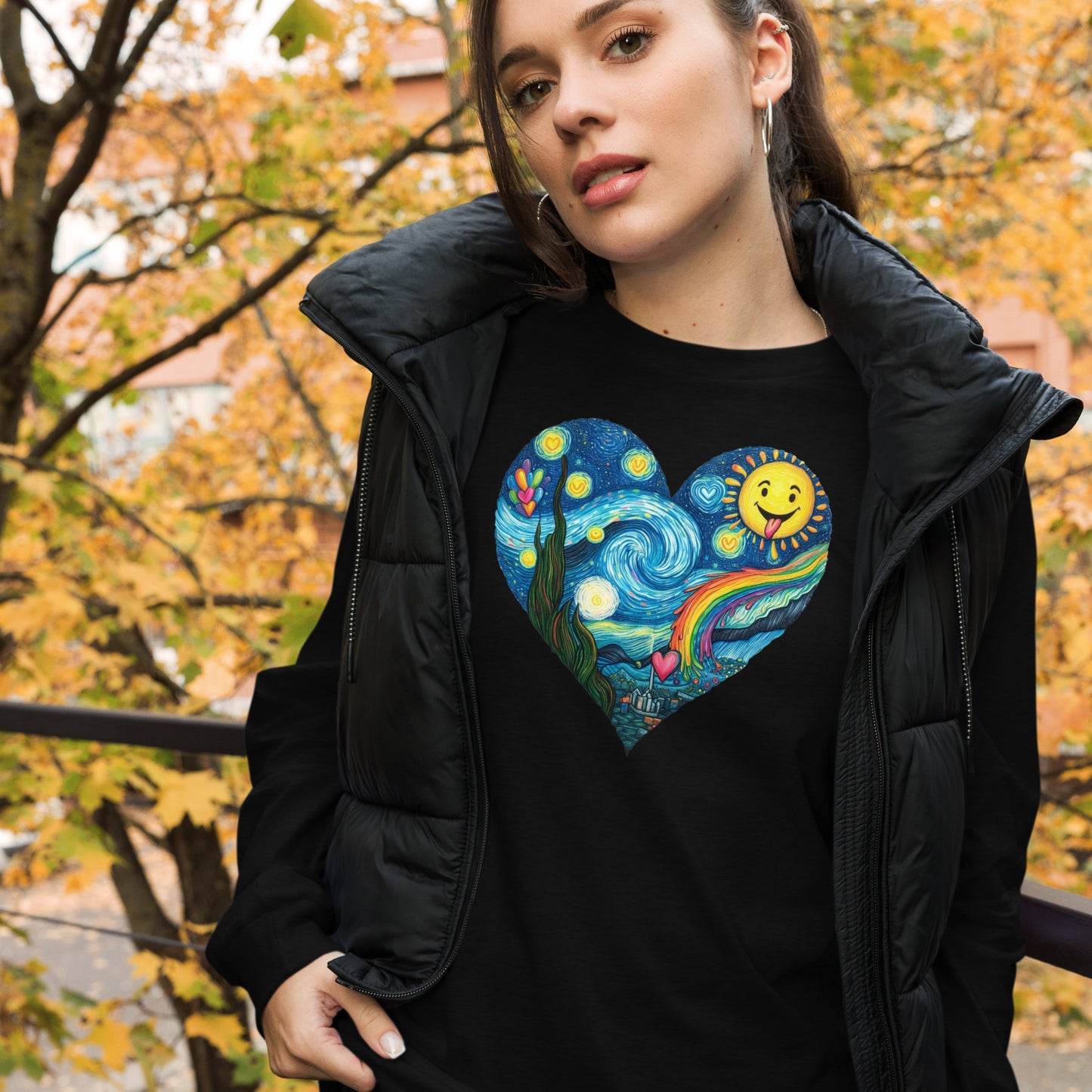 Adult We Heart Van Gogh Long Sleeve Tee