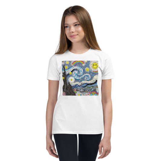 Smiley Van Gogh Youth Short Sleeve T-Shirt