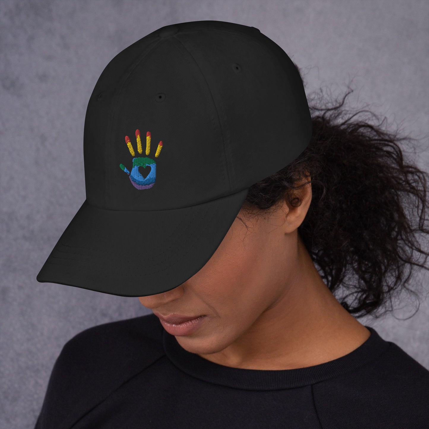 Hand Print Logo Dad hat