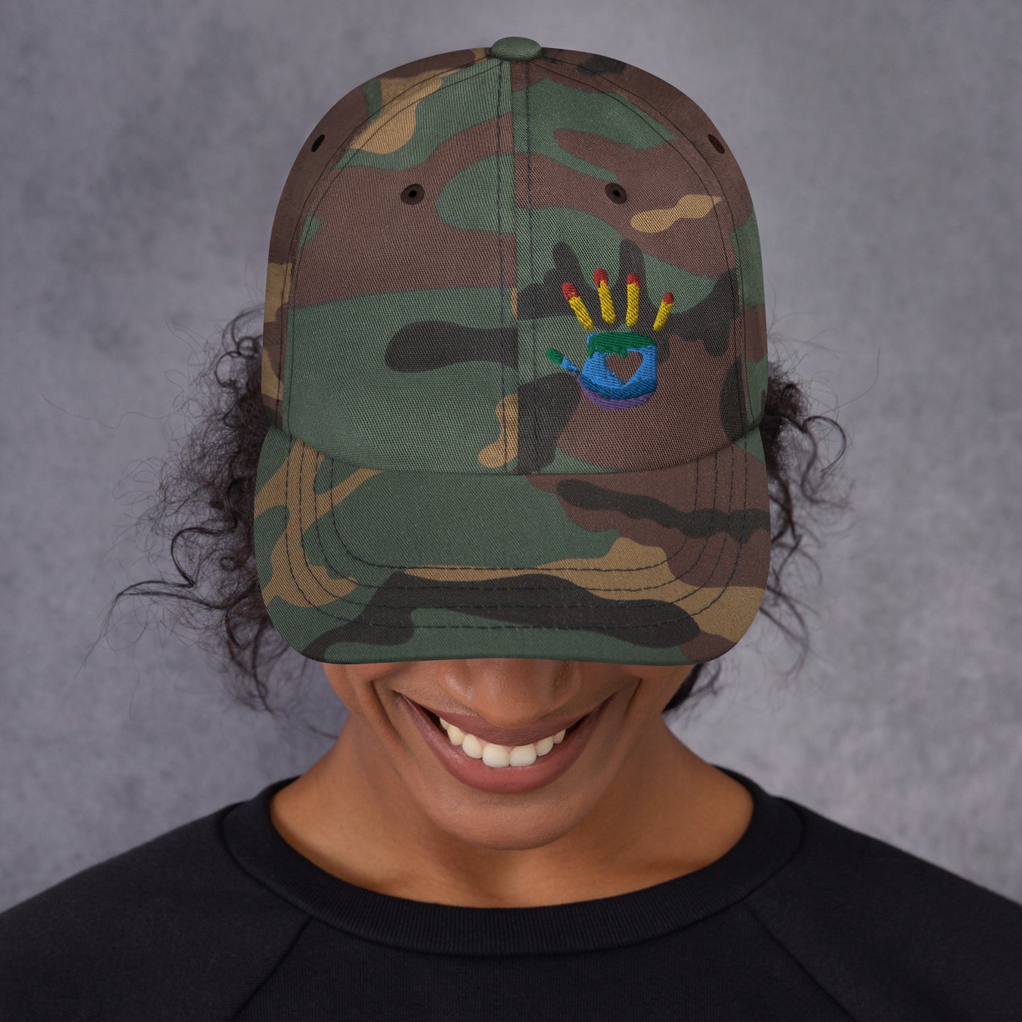 Hand Print Logo Dad hat