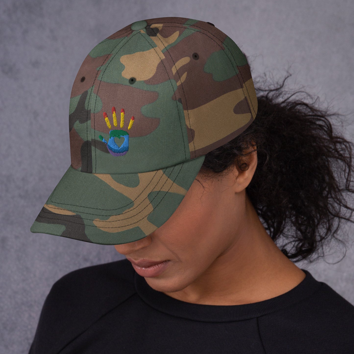 Hand Print Logo Dad hat