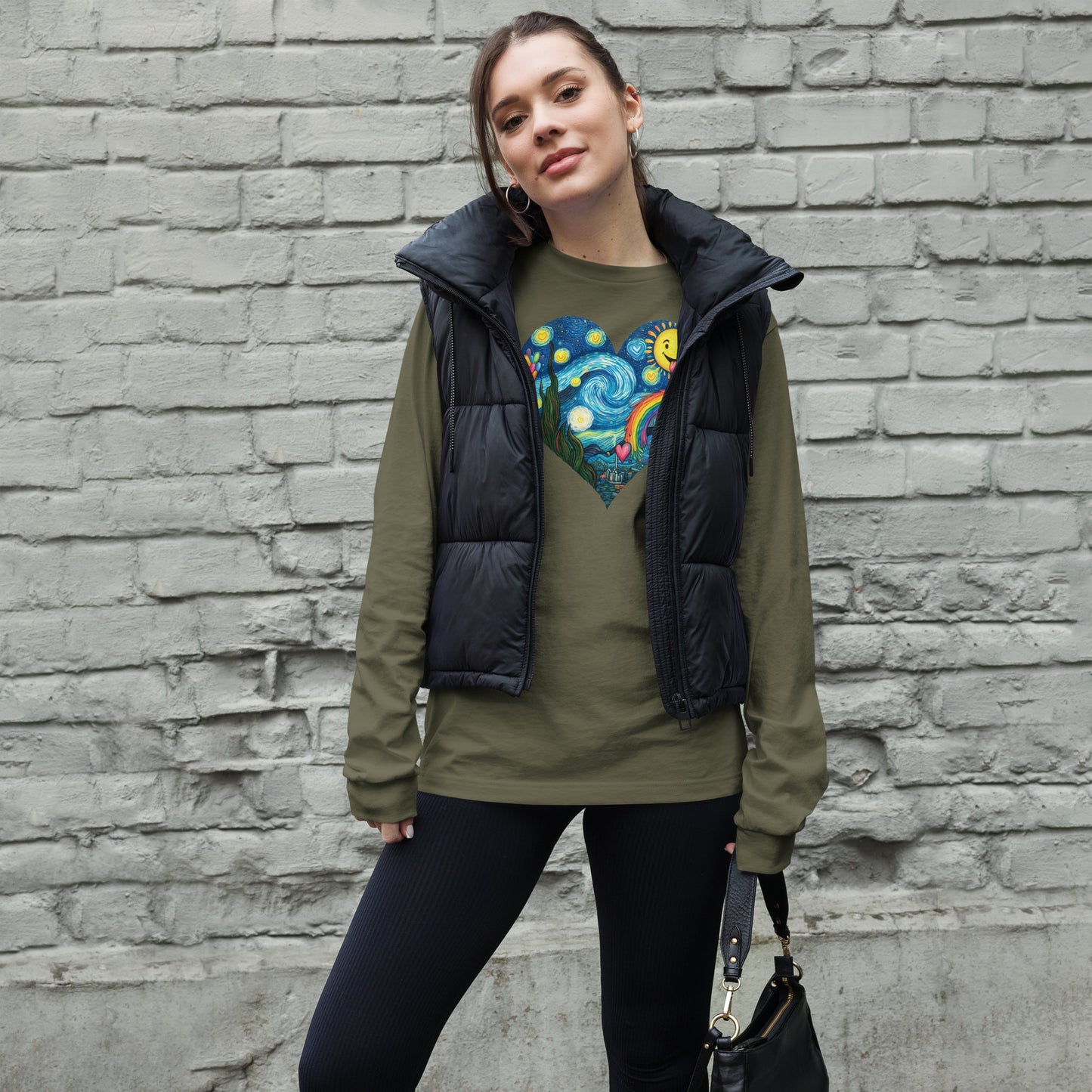 Adult We Heart Van Gogh Long Sleeve Tee