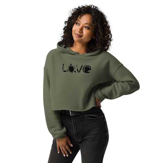 Adult LOVE Art Crop Hoodie